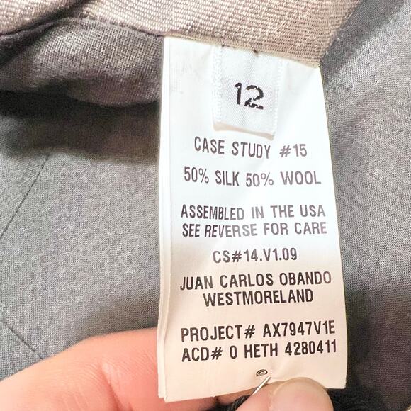 Juan Carlos Obando Hand Dyed Bronze Evening Coat Women 12 Wool Silk Trench - Picture 10 of 14